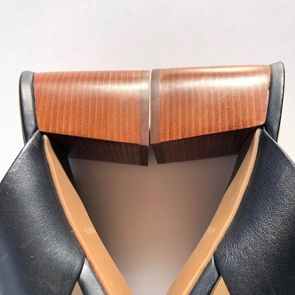 New Cole Haan Dakota Criss Cross Black Leather Sandals 8B - Picture 6 of 9